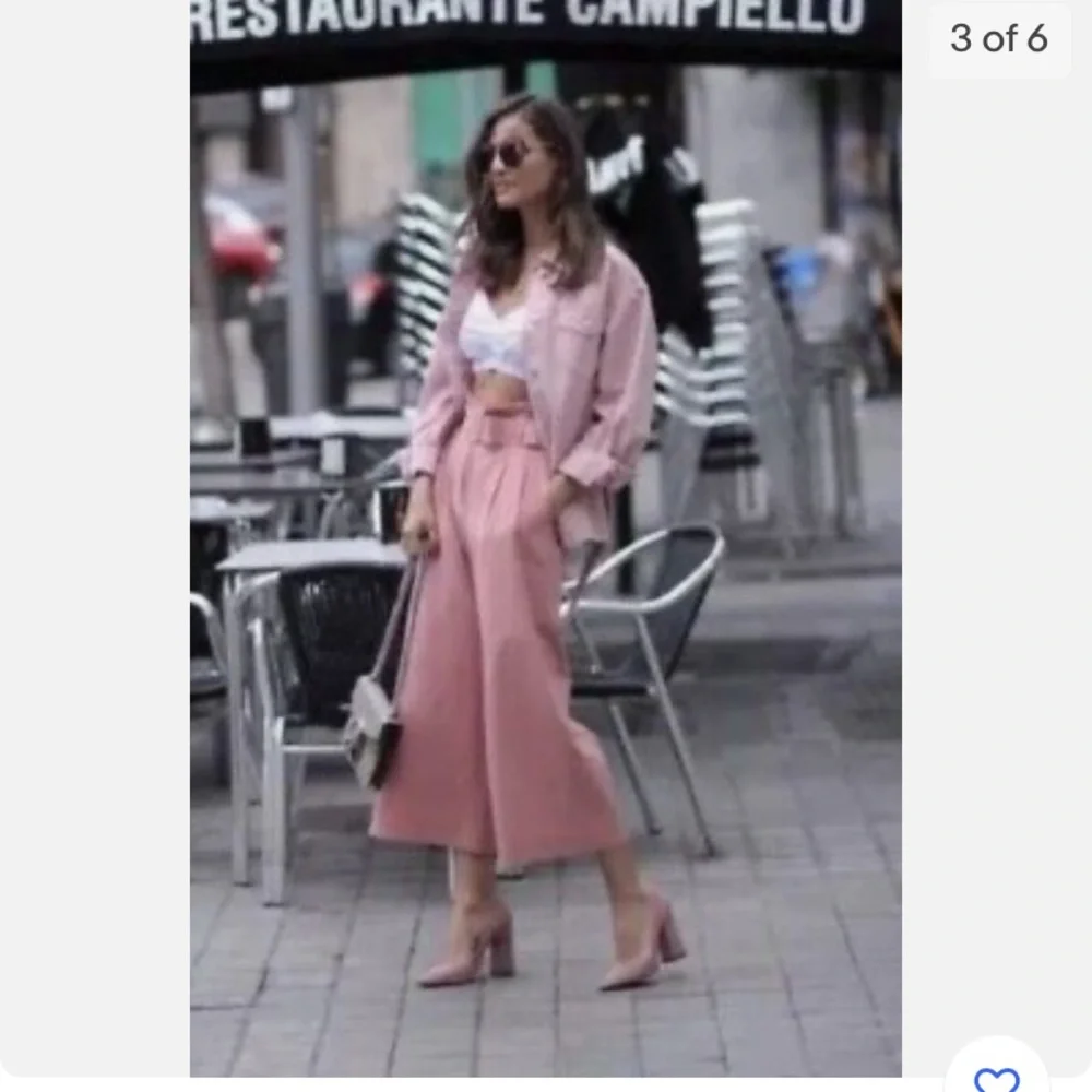 Zara Pink Belted Pants - Picture 3 of 9